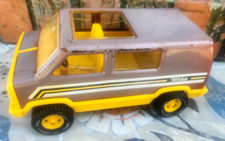 Vintage 1970s Tonka Steel Bronze and Yellow Retro Camper Van 9"