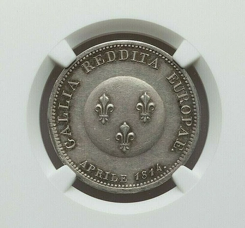 1814 FRANCE FRANCIS I OF AUSTRIA SILVER ESSAI FRANC NGC MS-61
