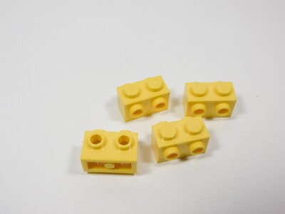 LEGO 4 Yellow Modified 1x2 Bricks w/ 2 Studs on Both Sides R4