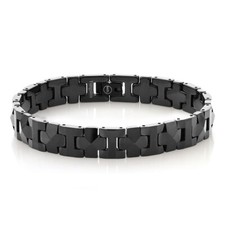 NEW Black IP Plated Tungsten Carbide "Pyramid" Bracelet