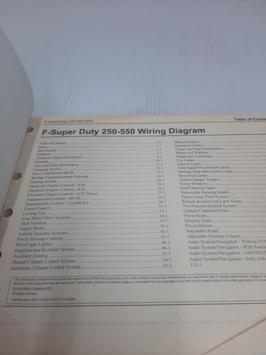 2018 Ford TRUCK F-250 F350 F250 450 550 Wiring Electrical Diagram Manual OEM - Picture 2 of 3