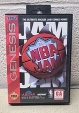 NBA Jam (Sega Genesis, 1994) Basketball Video Game In Box - No Manual