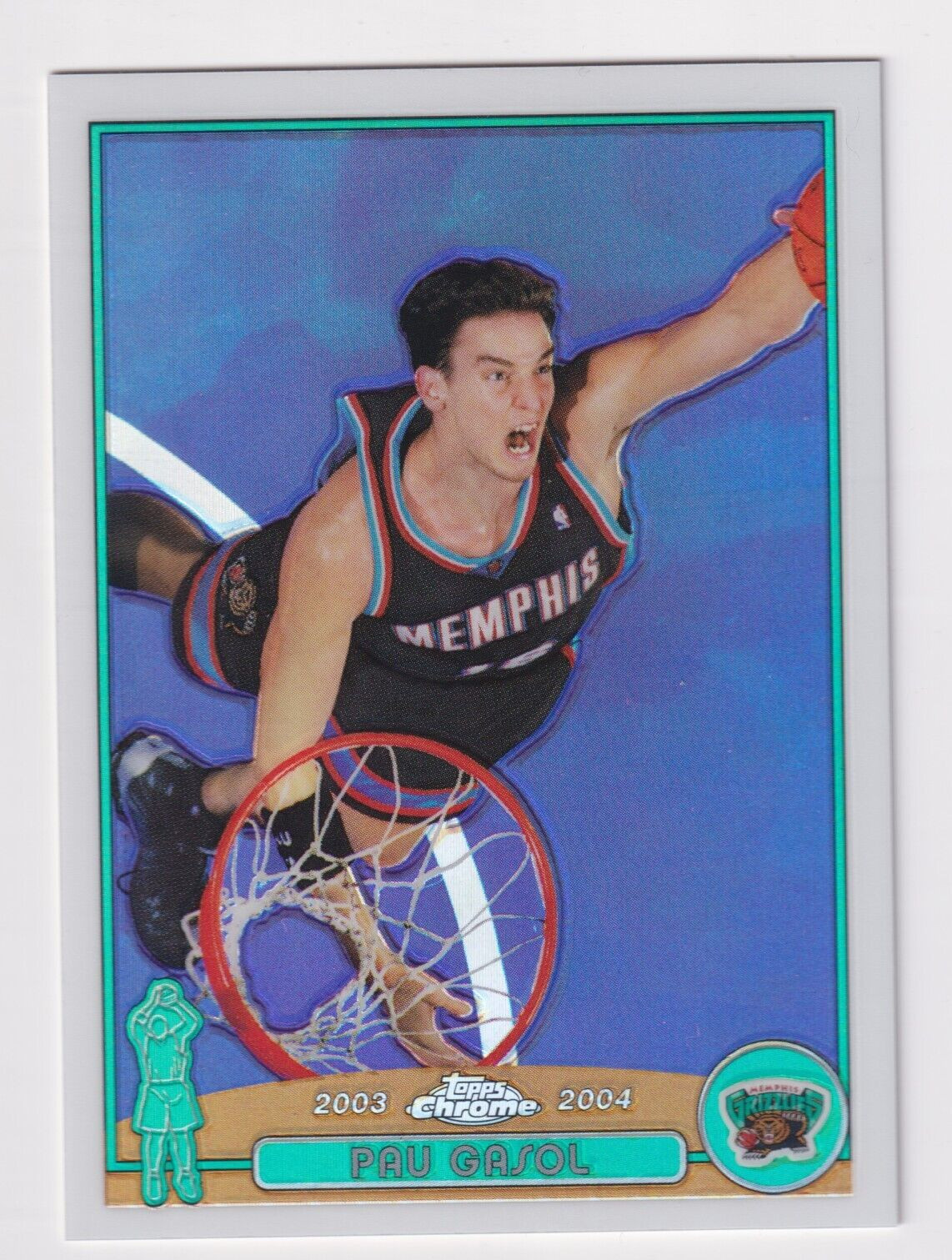 2003-04 Topps Chrome SILVER REFRACTOR #19 PAU GASOL Grizzlies Lakers HOF
