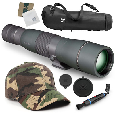 Vortex Optics Razor HD 22-48x65 Straight Spotting Scope w/ CF Hat and Pen Bundle