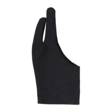 1PC Two-Finger Anti-Dirty Glove Black Artist Lycra Glove for Drawing Pen Display