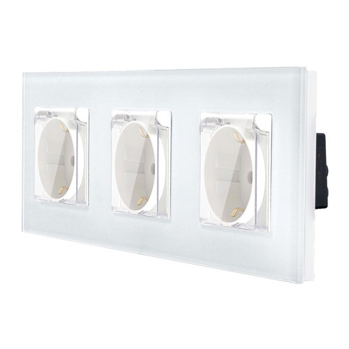 Touch Lichtschalter Steckdosen Wechselschalter Dimmer USB UP Glas LUXUS-TIME - Bild 30 von 180