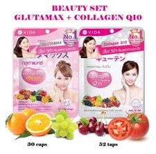 Vida Collagen Q10 Tripeptide/GlutaMax Supplement Natural Extract White Skin VV