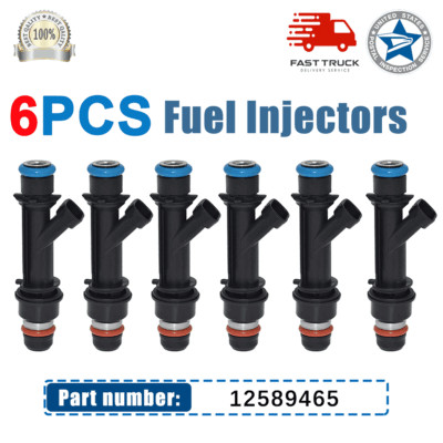 6X Fuel Injector For Hummer H3 Chevrolet Trailblazer Colorado GMC Envo 12589465
