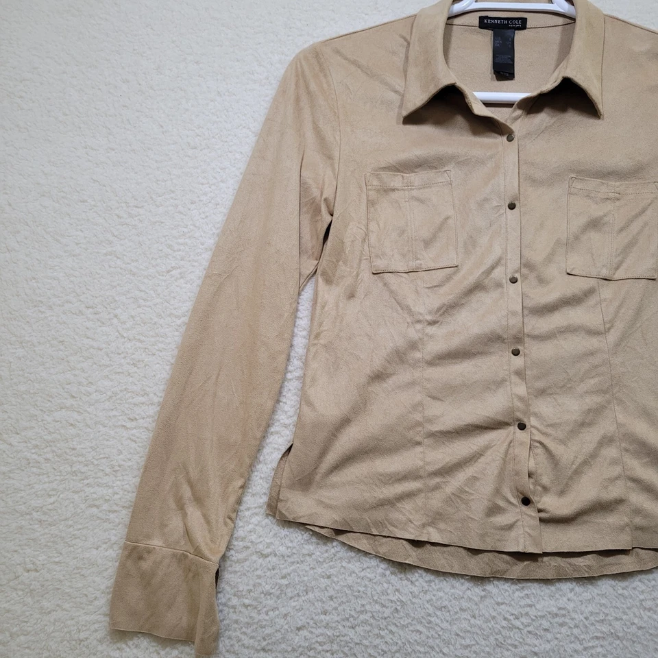 Kenneth Cole New York Long Sleeve Snap Up Shirt Size S Dry Clean Pre-owned - Image 2 of 4