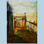 thumbnail 1  - Light Beyond The Gate, original acrylic painting on canvas  5x7&#034; - portal angels