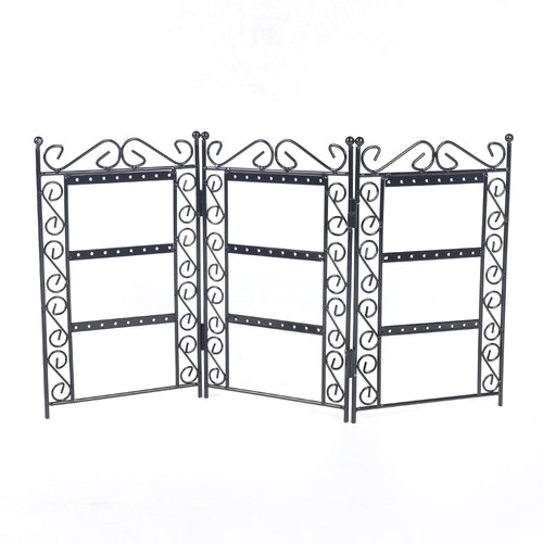 Porta accessori schermo organizer gioielli porta orecchini espositore pieghevole - Foto 9 di 12