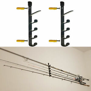 Fishing Rod Pole Reel Holder Garage Ceiling Mount Rods 