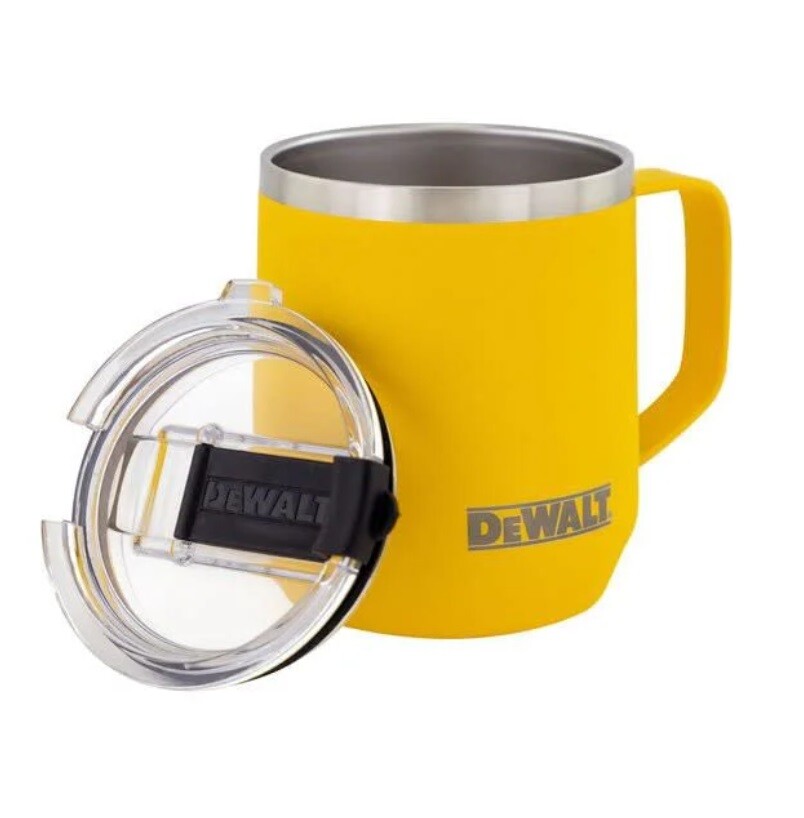 DeWalt DXC14CMYS 14 Oz Insulated Yellow Stainless Steel Coffee Mug