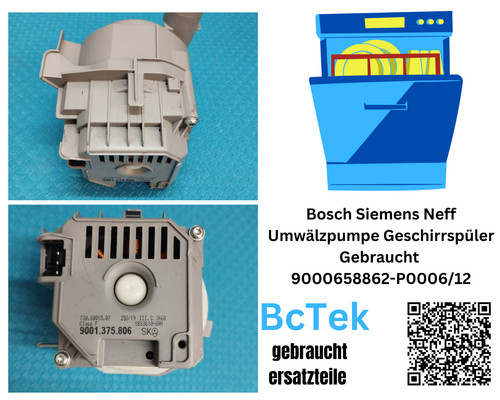 Bosch Siemens Neff Umwälzpumpe Geschirrspüler Gebraucht 1BS3610-6AA 9001375806