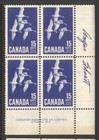CANADA 415 1963 15c CANADA GOOSE LR PB 2 ANGUS SHORTT ARTIST SIGNED MNH EV$50