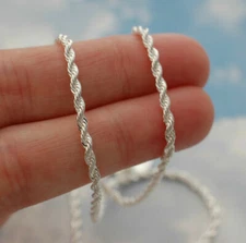 925 STERLING SILVER 3MM thick ROPE chain 22" necklace men women female man