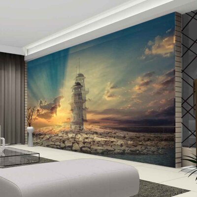 Reef Sea Tower Full Wall Mural Photo Wallpaper Printing 3D Decor Kid Home