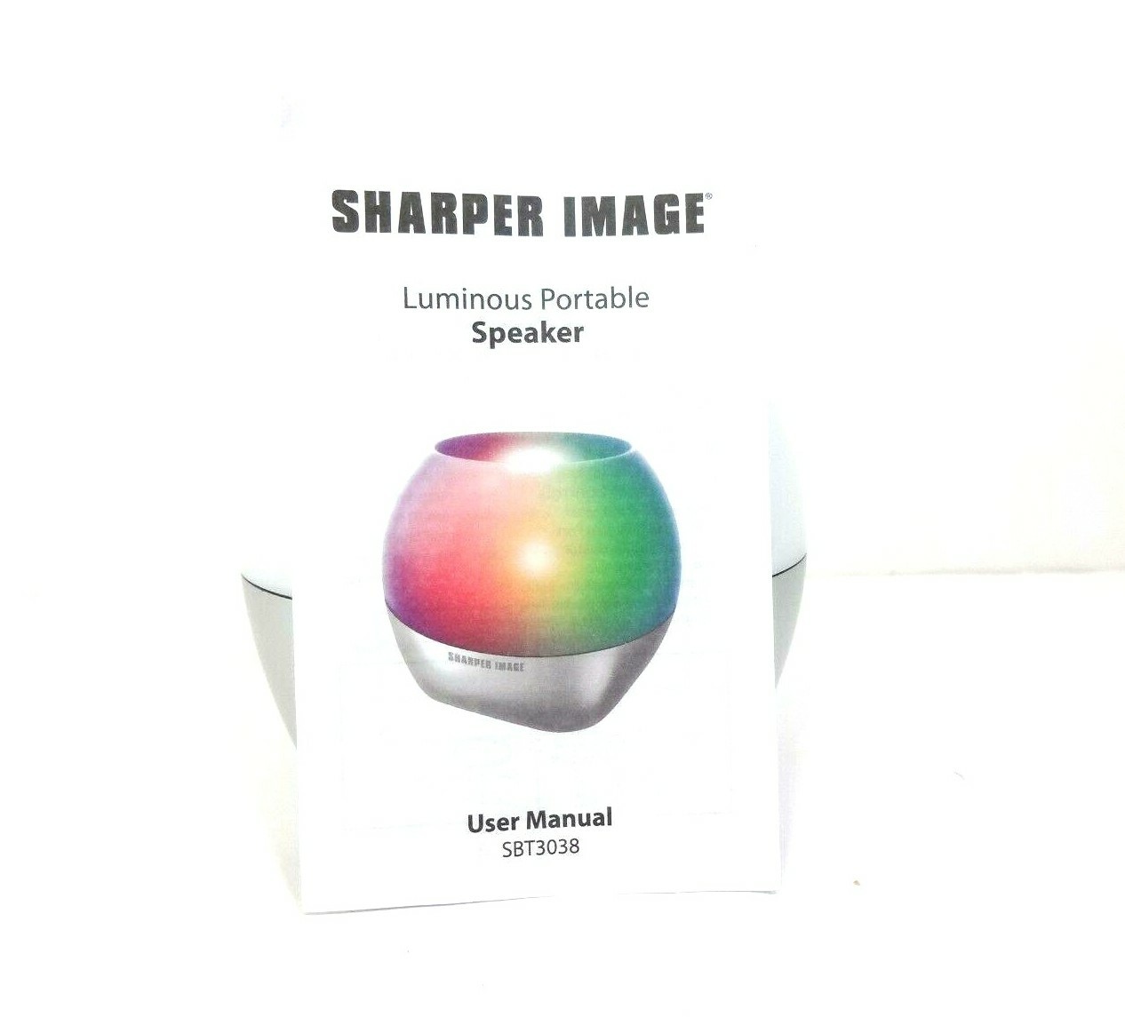 sharper image luminous portable speaker