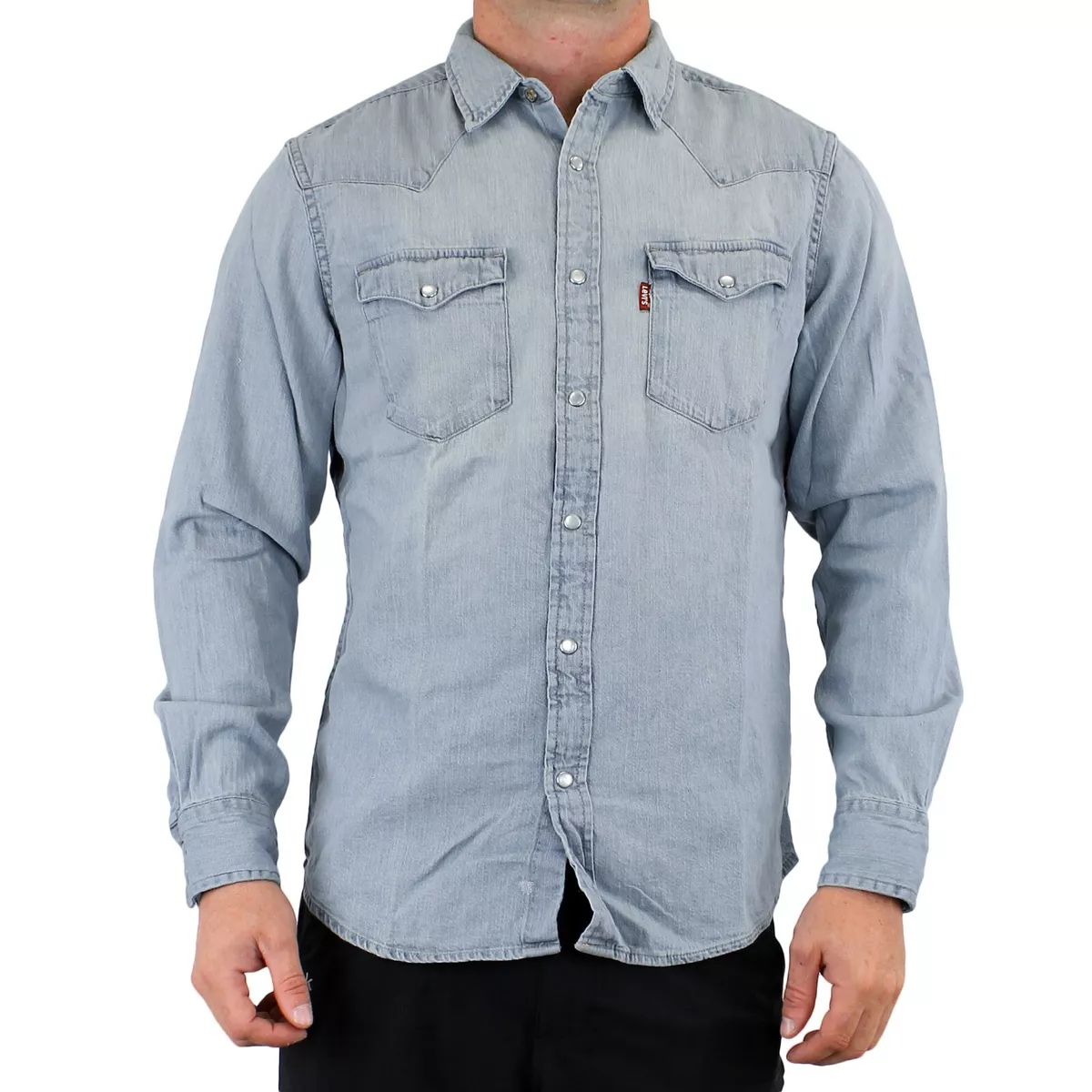 Levi's Premium Premium Barstow Western Short Sleeve Denim Shirt in Blue for  Men