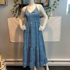 Cupshe Ditzy Floral Print Cami Ruffle Hem Lace up Backless Dress Size M RefCPS34