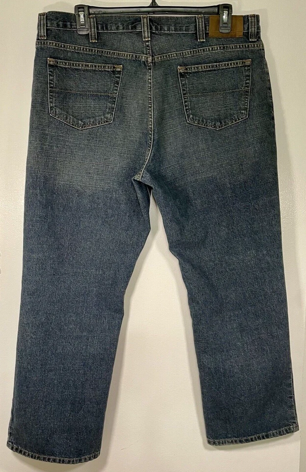 Pantalones de mezclilla Claiborne para hombre talla 40 x 30 azul calce recto estilo MERU2550 Foto 2 de 4