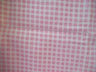 Pink/White  Plaid/Check/Block  Print   VTG RARE    SBTY44'' W  NEW COTTON FABRIC