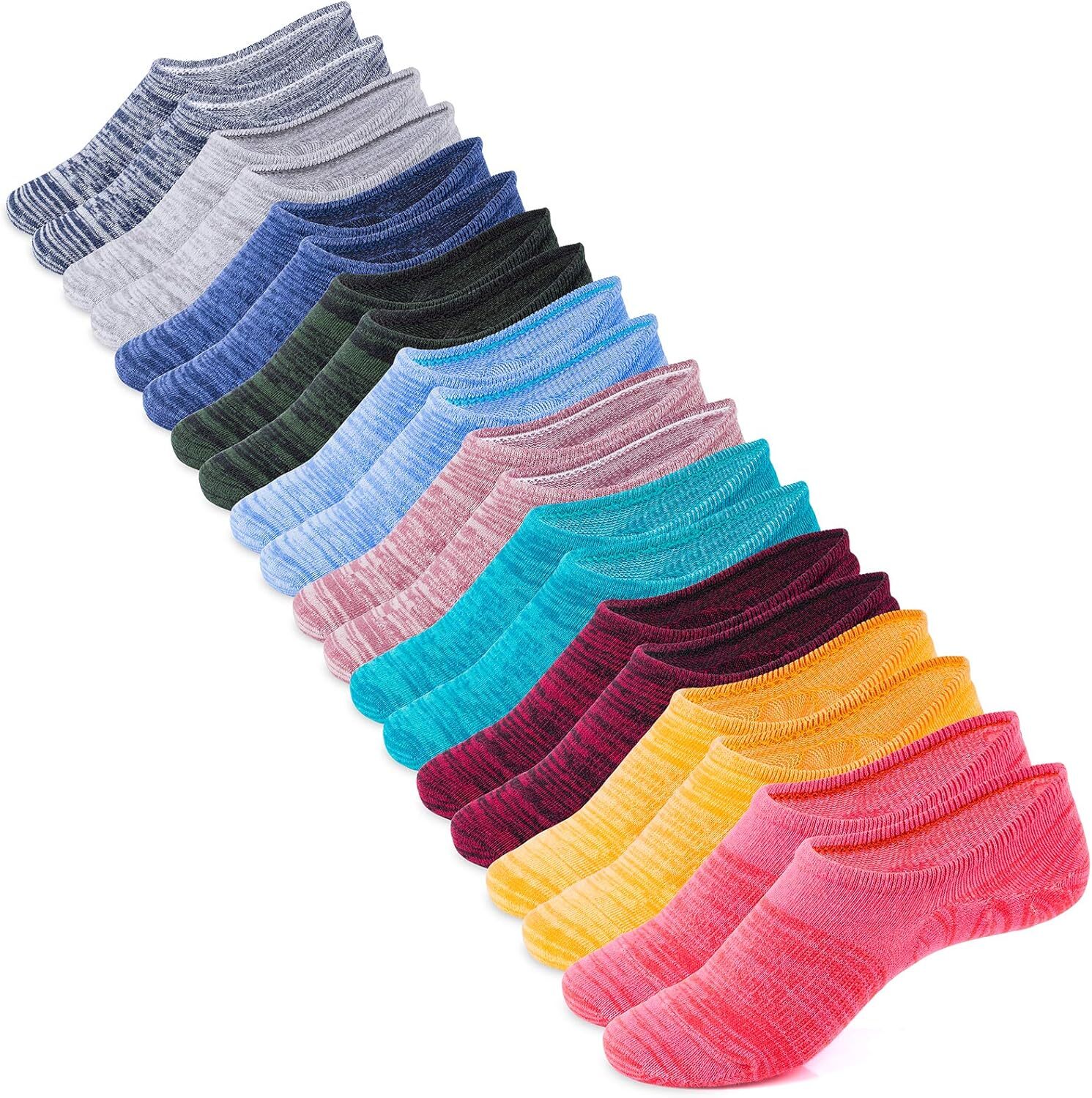 IDEGG No Show Socks Women 10 Pairs Low Cut Anti-Slid Novelty Athletic Casual Inv-image