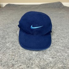 Vintage Nike Boys Hat Snapback Blue Swoosh Youth Kids 90s Sports Logo Cap Y2K