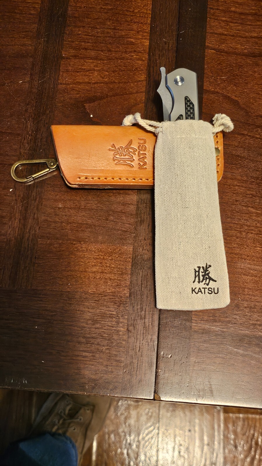 KATSU Pocket Folding Flipper Japanese Camp Knife VG10 Steel Blade