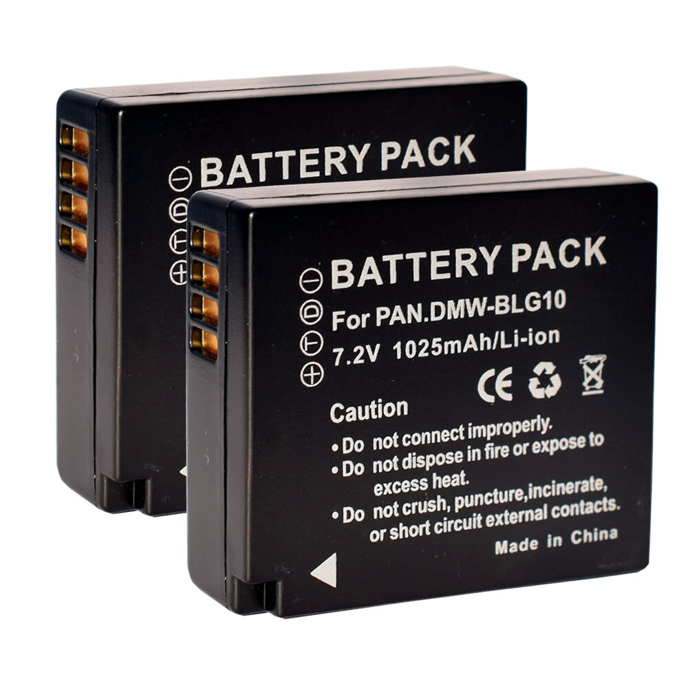 2x 1025mAh Battery For Panasonic Lumix DC-TZ90 DC-TZ95 DMW-BLE9 E