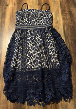 Boohoo Women's Dress Size 12 UK Lace Blue (40 EU)