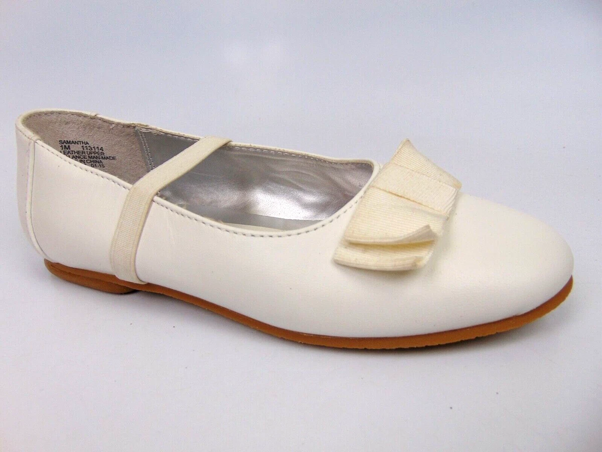 Girls shop white flats