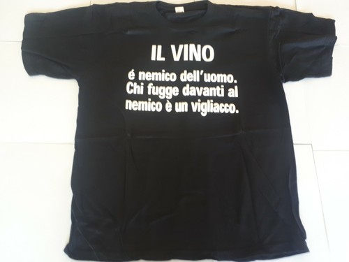 Maglietta unisex vino Barbera piemonte vini d'Italia vino rosso piemonte