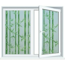 Bamboo Static Window Films Clings Stickers Frosted Opaque Glass Vinyl Waterproof