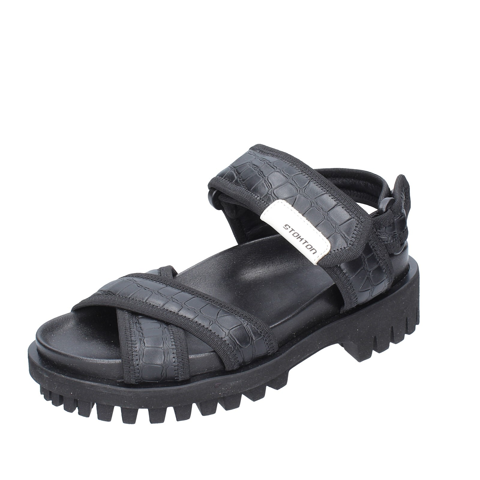 Сандалии Scarpe donna STOKTON 37 EU nero pelle tessuto EY976-37 20690₽
