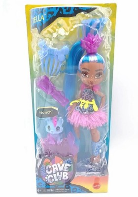 NIB, Cave Club Tella Fashion Doll 8 Inch with Hunch Pet
