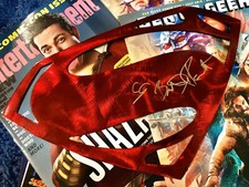 Superman metal display autographed by Brandon Routh DC Comics Justice League