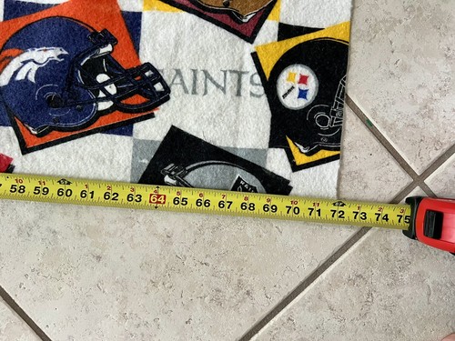 VTG NFL Felt Fabric 3 Linear Yards 87”x72” Made In USA Nylon & Polyester - 第 6/7 張圖片