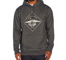 Eddie Bauer Men's Heather Black Graphic Fleece Pullover Hoodie - Size XL - NWT