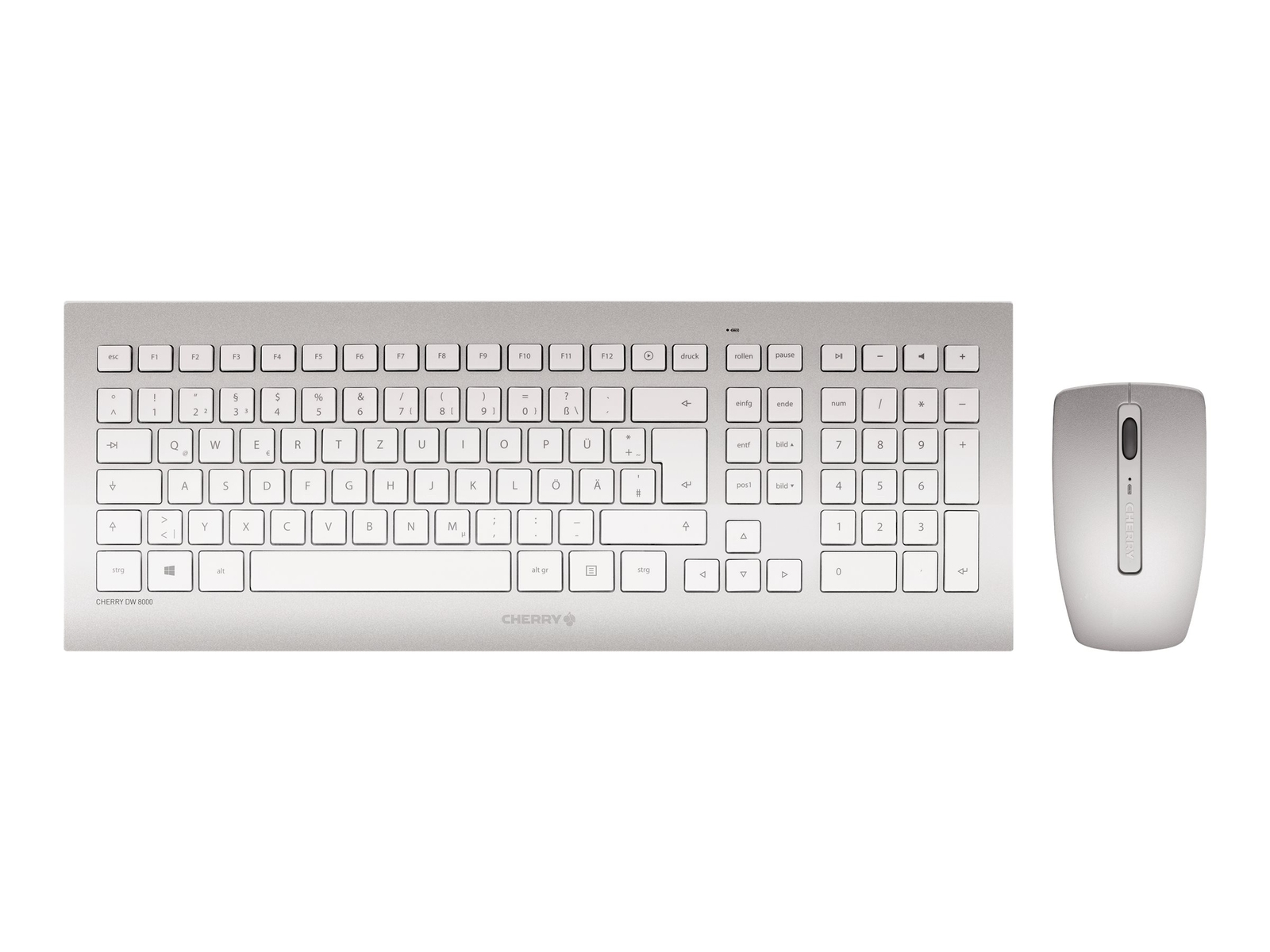 Cherry DW 8000 Full-size (100%) Wireless RF Wireless Argento Bianco JD-0310FR