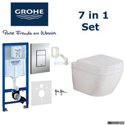 Grohe Wc Frame Euro Ceramic Rimless Wall Hung Toilet Seat - Grohe Wall Hung Wc Frame Grohe Wc Frame Euro Ceramic Rimless Wall Hung Toilet Seat - Grohe Wall Hung Wc Frame