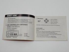 Donkey Kong Classics Nintendo NES libretto istruzioni manuale NOE