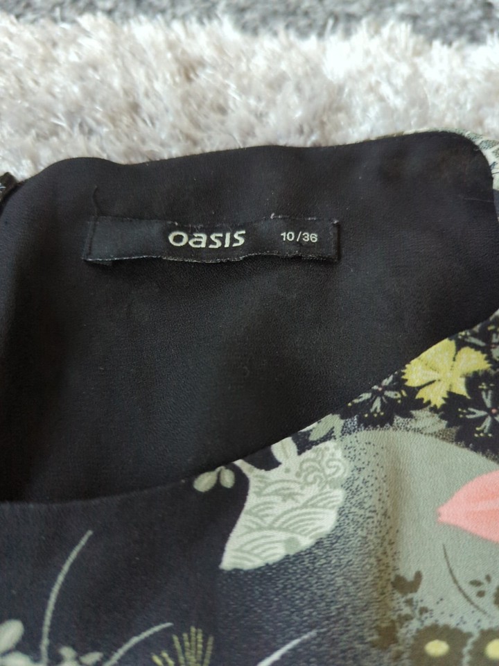 Oasis Floral Fit And Flare Dress Size 10 Women's. eBay