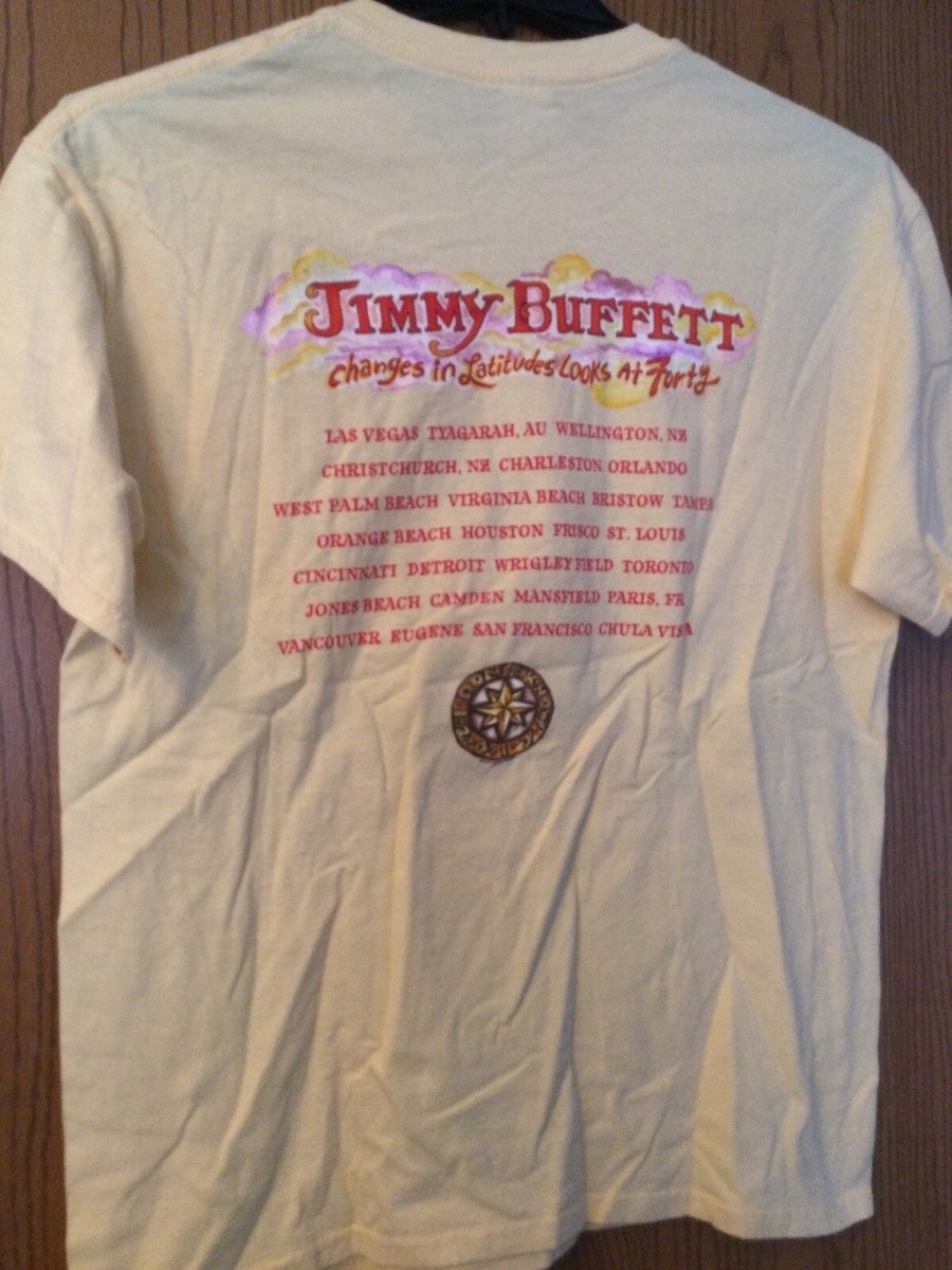Jimmy Buffett - “Don't Know” Tour - 2017 Yellow Shirt - L | eBay