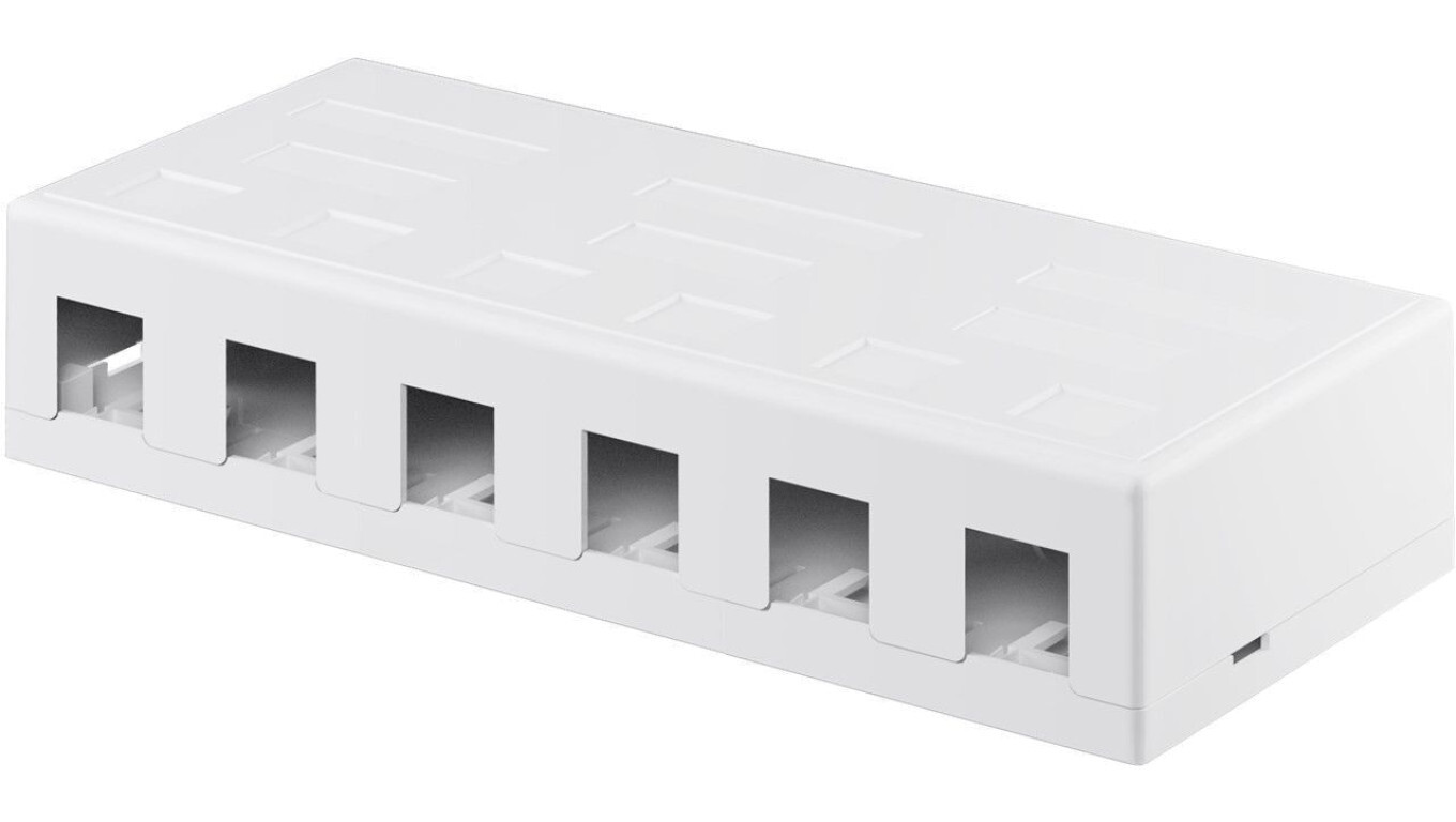 Empty Keystone 6-port housing - allows easy snap-in installation 79379 /T2UK