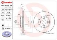 Brembo 2 Bremsscheiben Coated Disc Line BelüFtet 275 Mm (09.9559.11) |