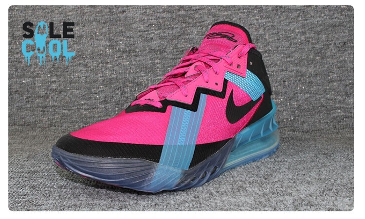 Nike Lebron 18 Low 'Neon Nights' Fireberry Black Blue Men's Shoes