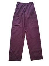 Fashion Seal Healthcare Ladies Burgundy Scrubs Drawstring Pockets XS