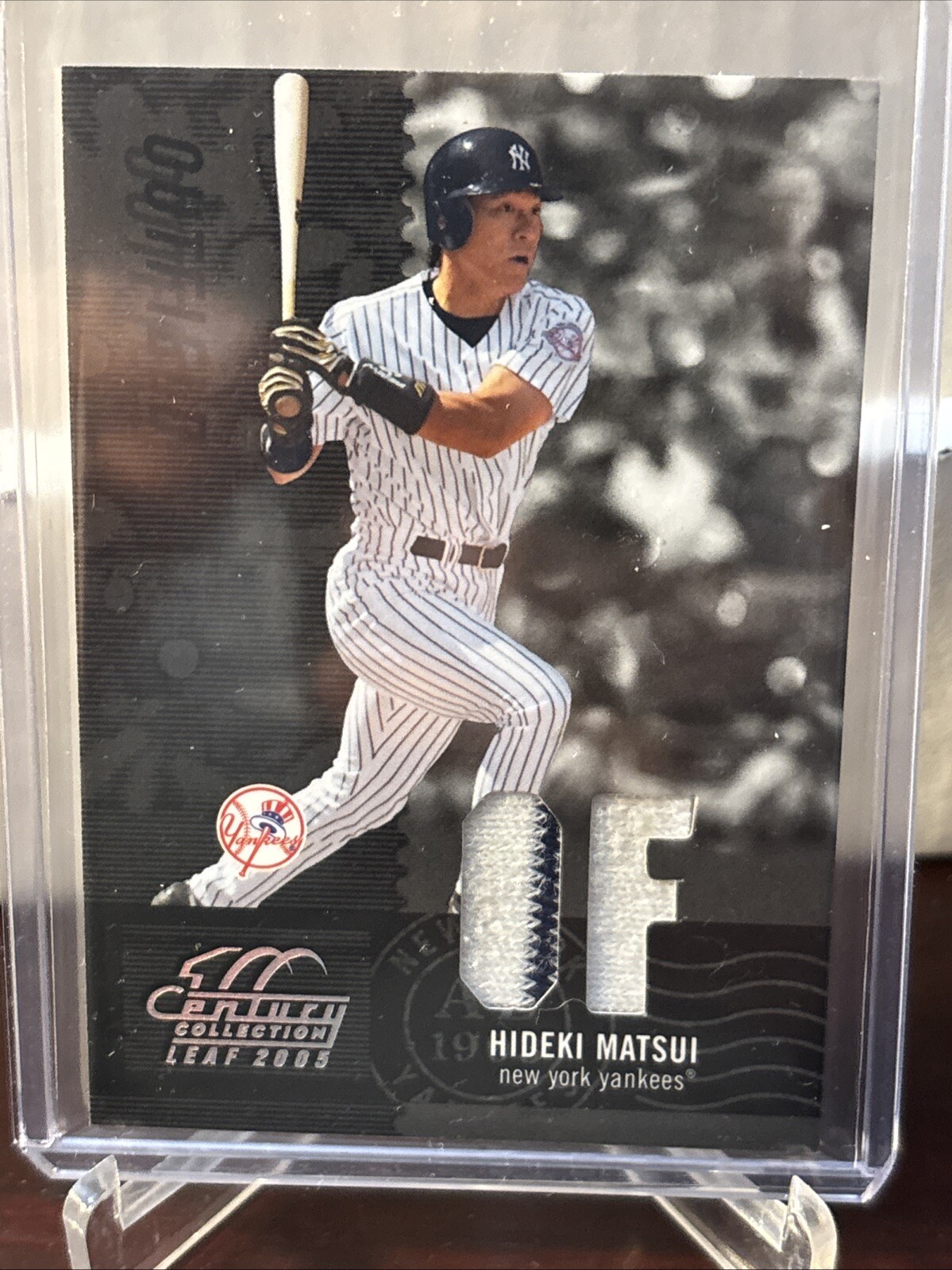 2005 Leaf Century Collection Materials Die-Cut Position 42/250 Hideki Matsui #55