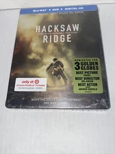 HACKSAW RIDGE STEELBOOK + Bluray + DVD + DIGITAL HD TARGET EXCLUSIVE